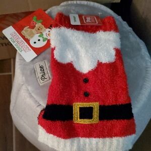 Holiday Dog Sweater with Santa Design